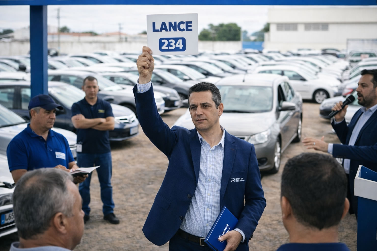 Dando lance levantando plaquinha